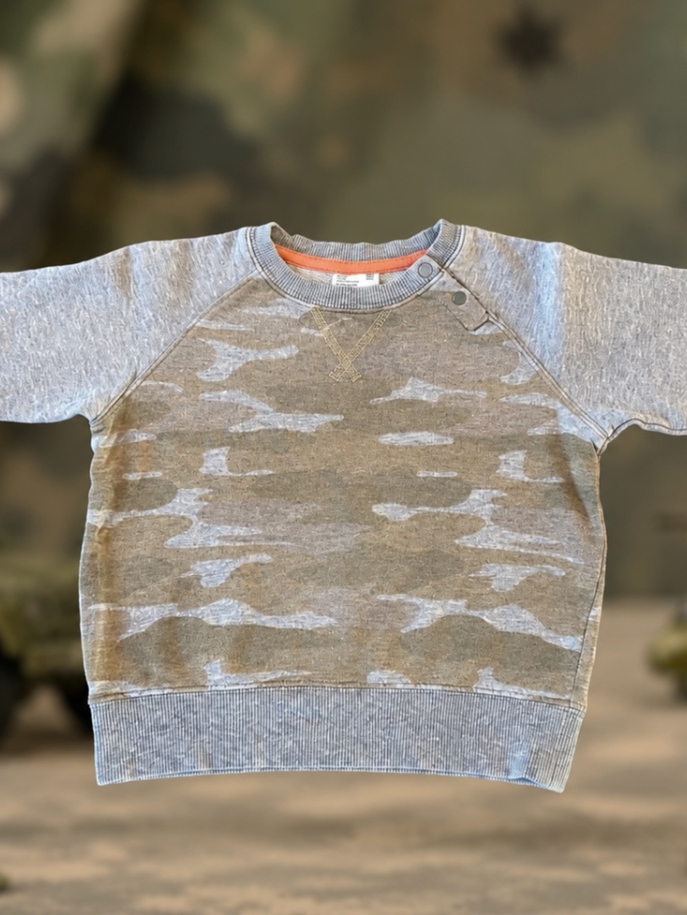 Toddler Camouflage Sweatshirt | 2–3 Years | Soft Cotton Blend | Excellent Condit